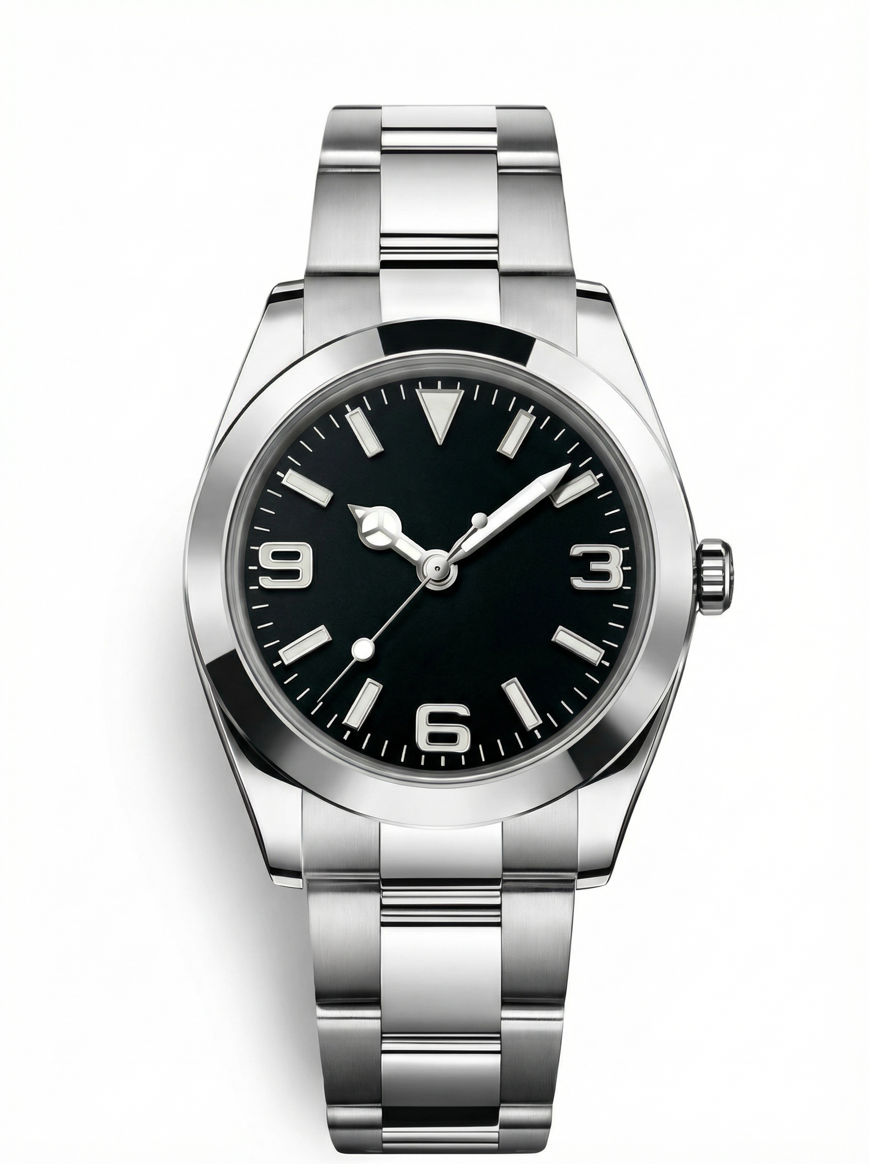 Date Mod – Steel · Black Explorer Dial – 40mm – Automatic
