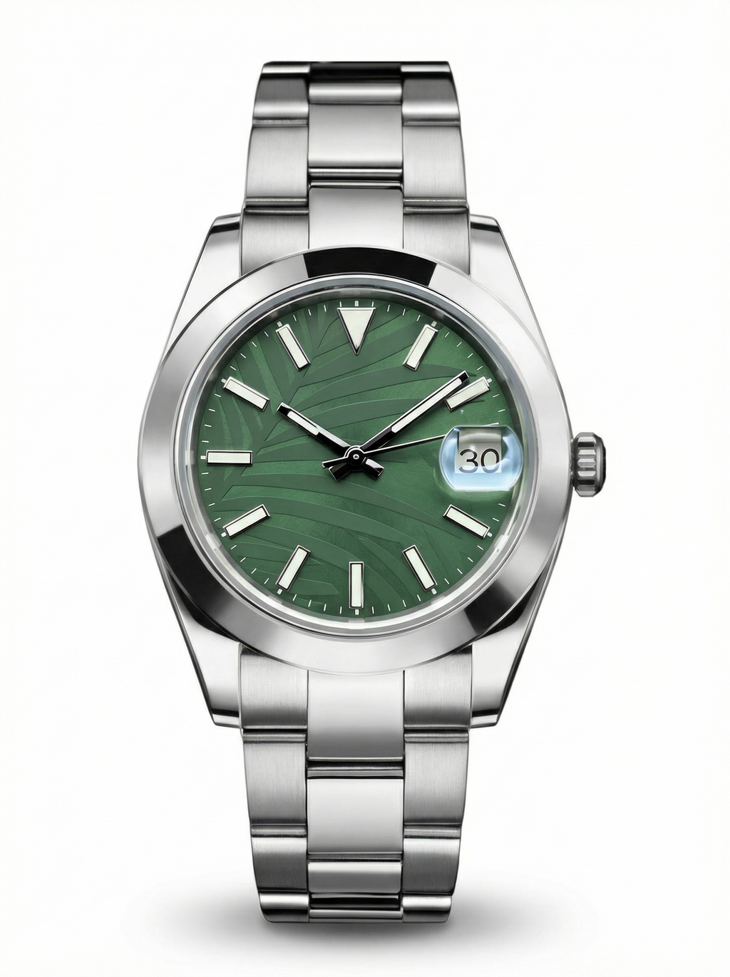 Date Mod – Steel · Green Stick Dial · Smooth Bezel – 40mm – Automatic