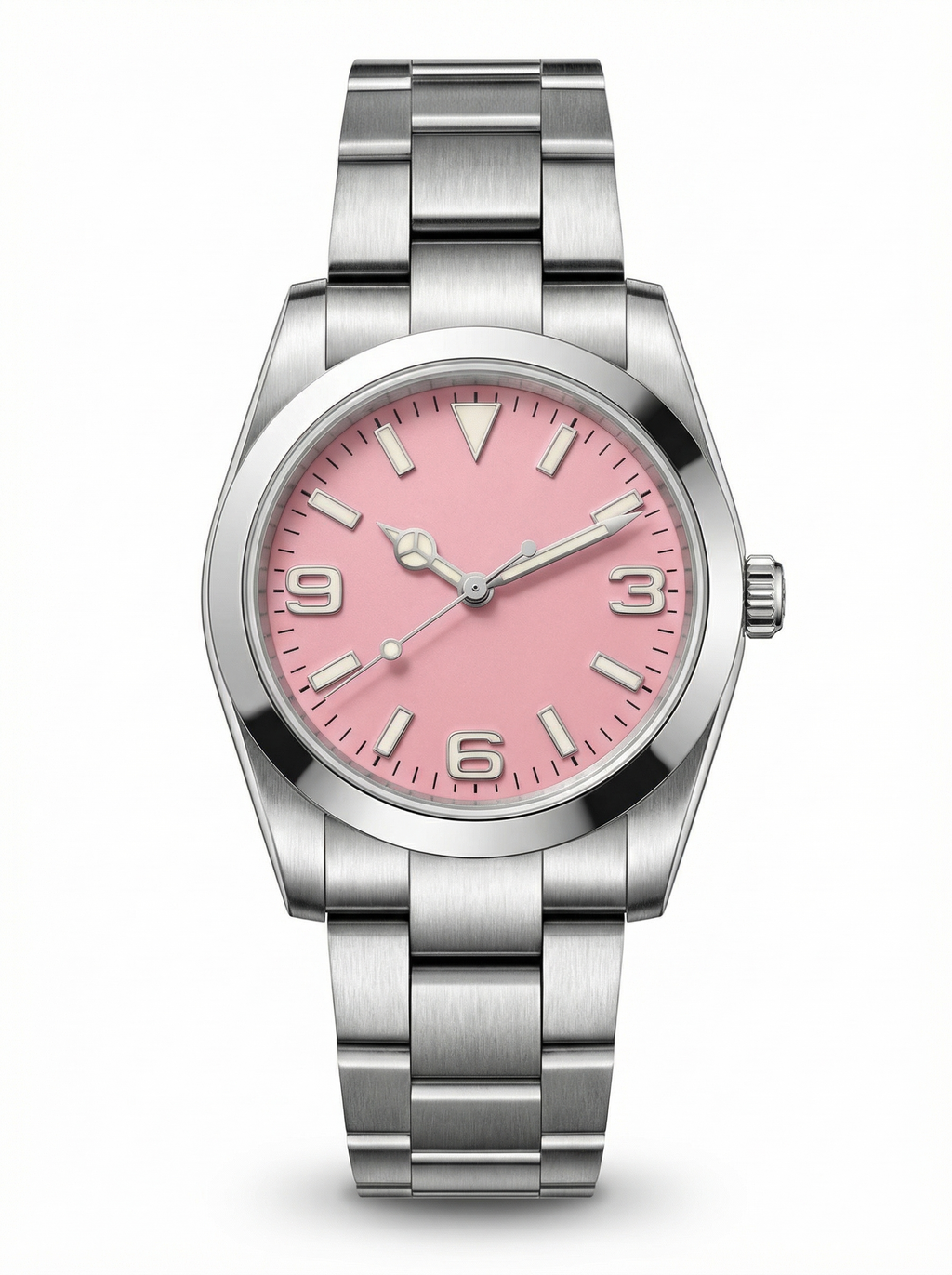 Date Mod – Steel · Pink Dial · Smooth Bezel – 40mm – Automatic