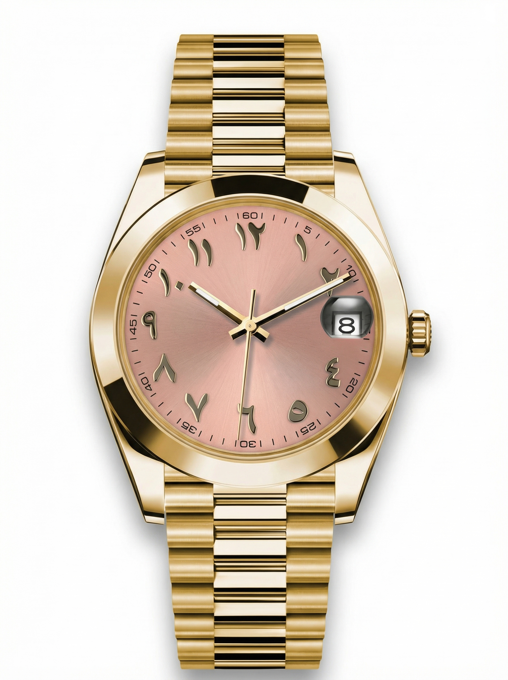 Date Mod – Gold · Pink Arabic Dial – 40mm – Automatic