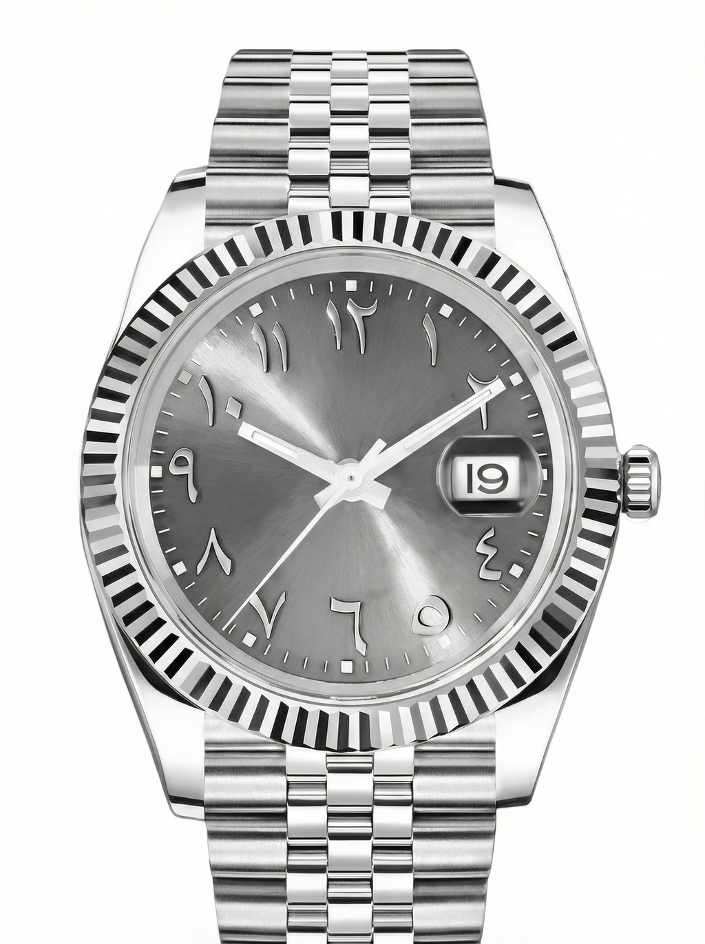 Date Mod – Steel · Grey Arabic Dial II – 40mm – Automatic