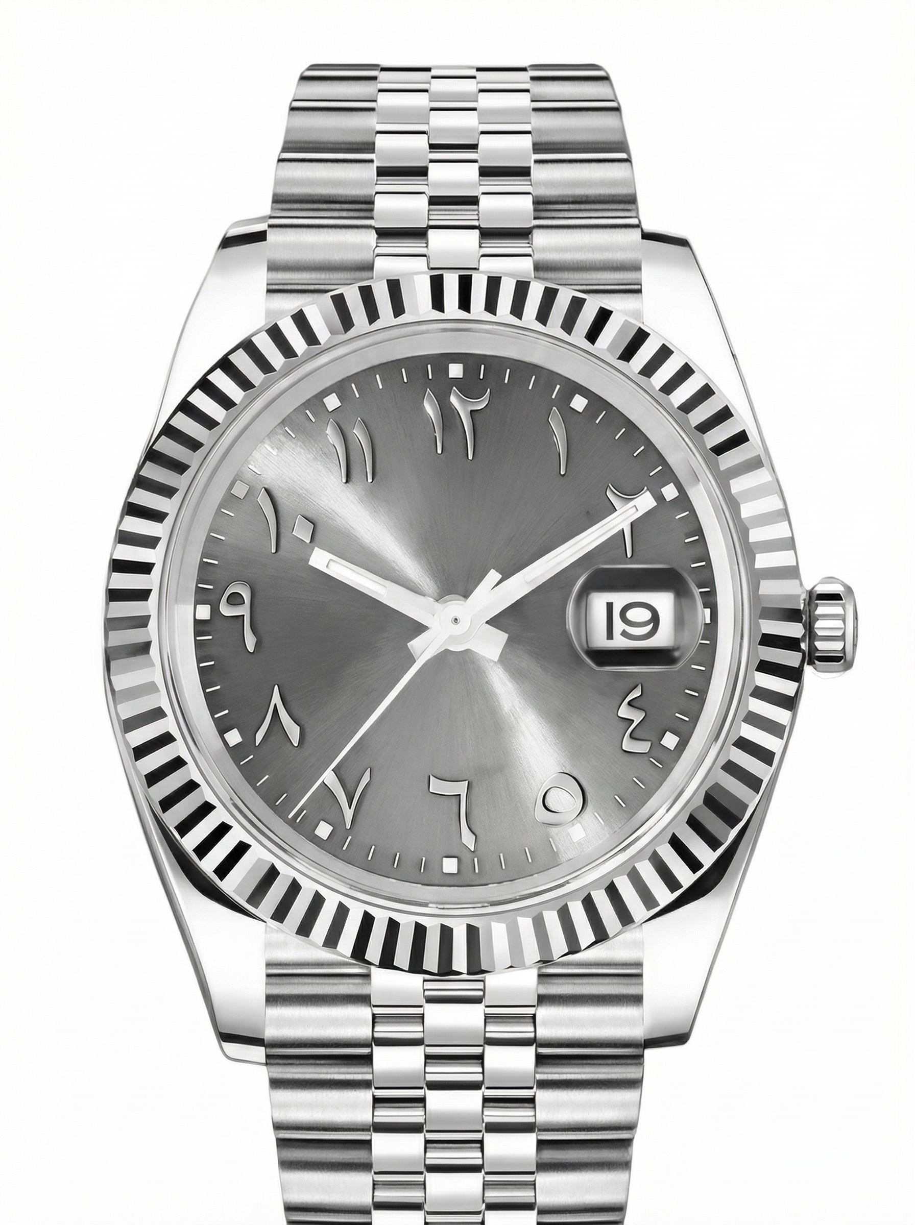 Date Mod – Steel · Grey Arabic Dial II – 40mm – Automatic