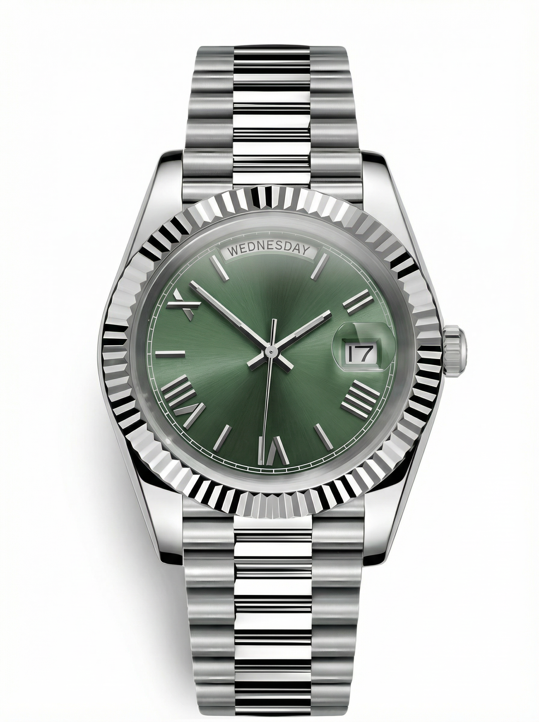 Day Mod – White Gold · Green Dial – 40mm – Automatic