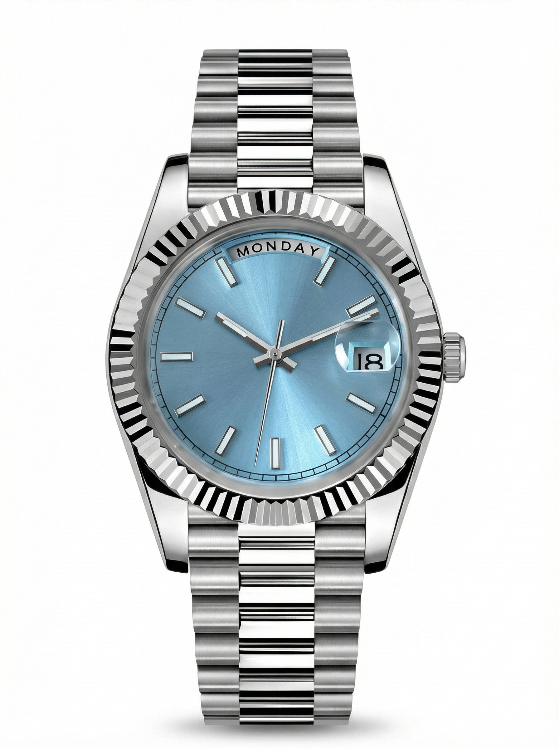 Day Mod – White Gold · Ice-Blue Dial – 40mm – Automatic