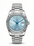 Day Mod – White Gold · Ice-Blue Roman Dial – 40mm – Automatic
