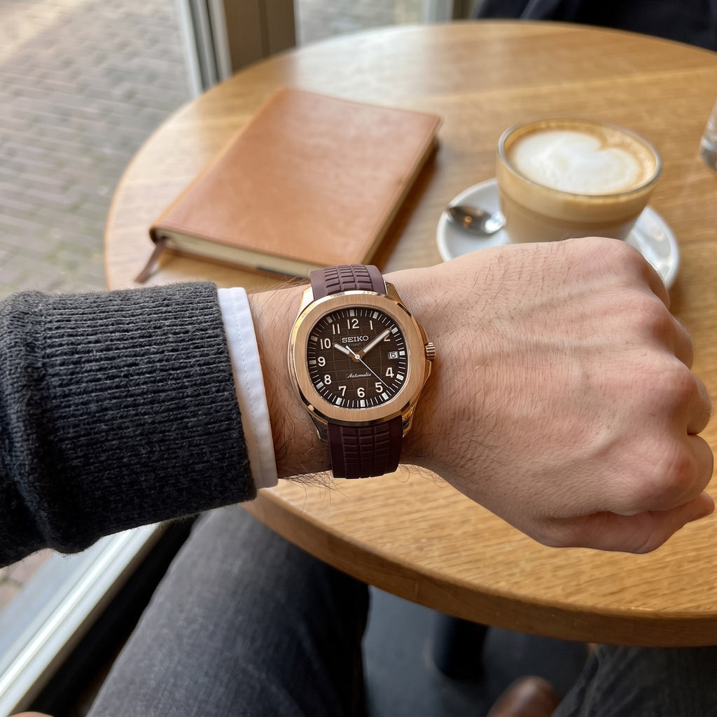Aqua Mod – Rose Gold Brown Dial – 41mm – Automatic – on-wrist view