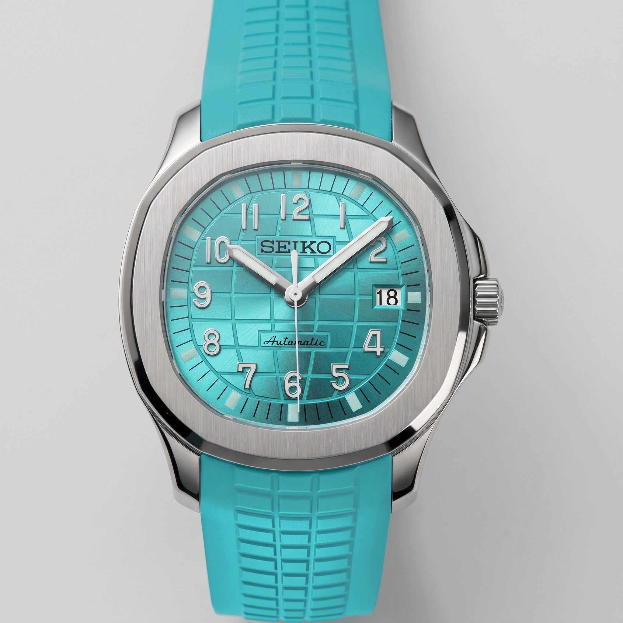 Aqua Mod – Teal Dial – 41mm – Automatic – dial detail