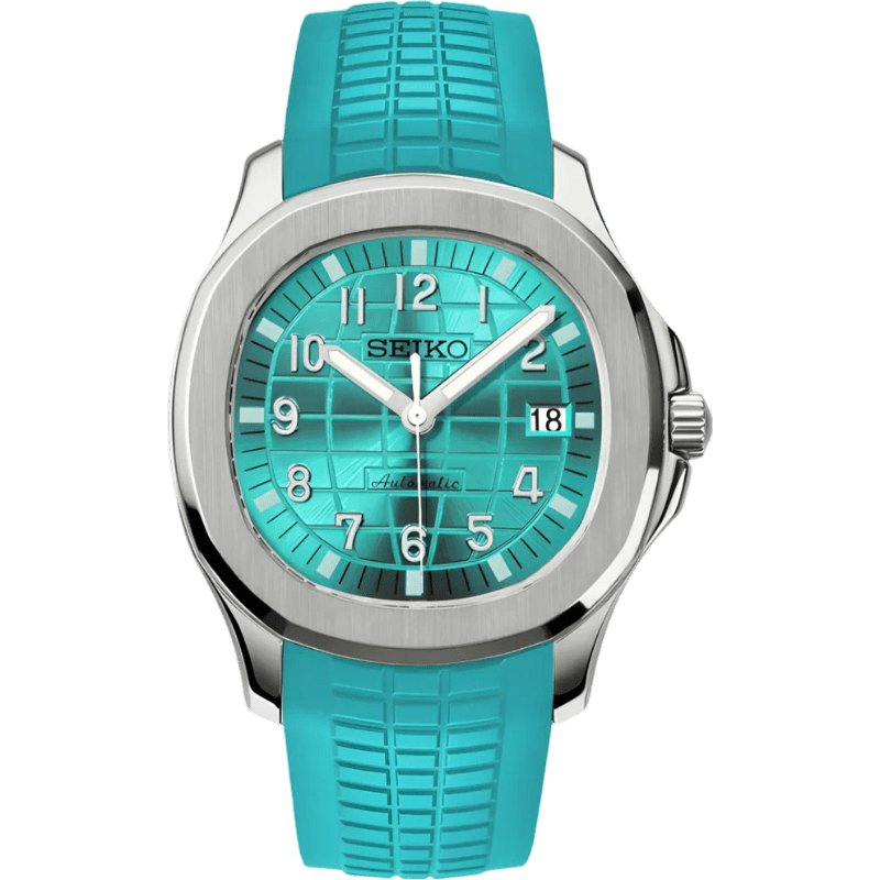 Aqua Mod – Teal Dial – 41mm – Automatic — with Seiko logo