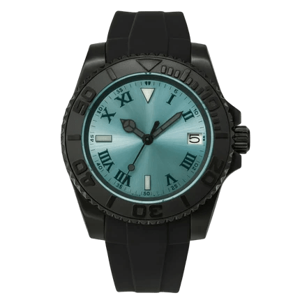 Sport Series - Black Rose Gold Ruber Strap Marinemaster Copy