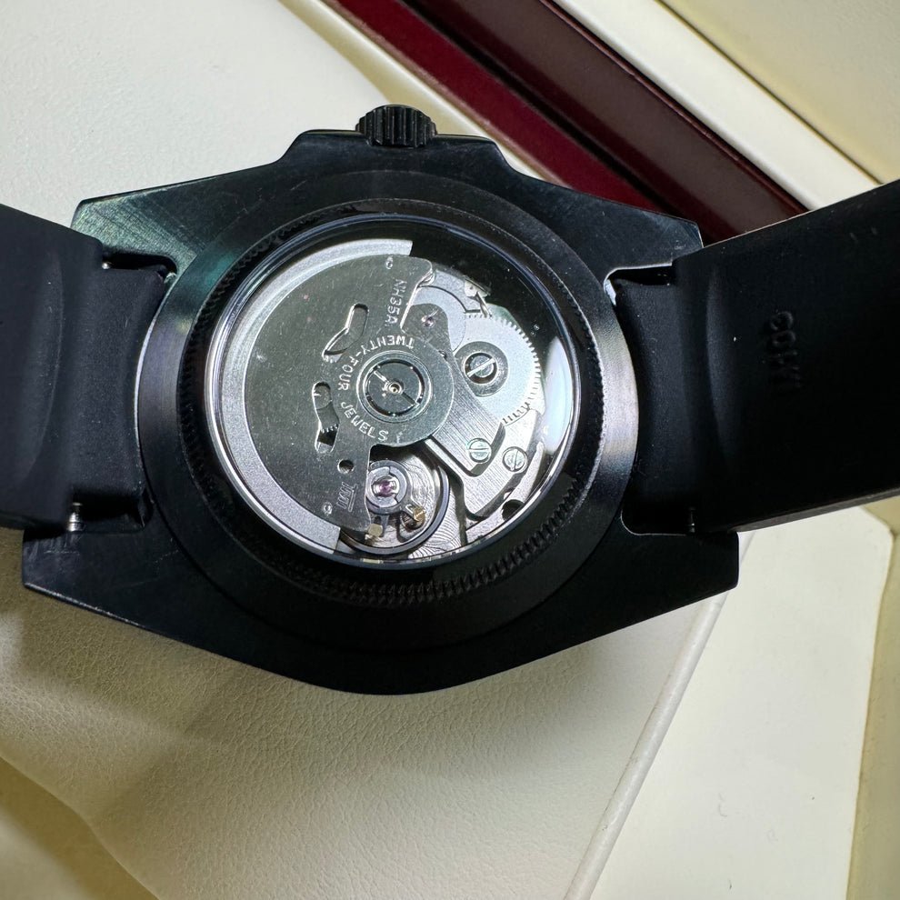 Sport Series - Black Rose Gold Ruber Strap Marinemaster Copy