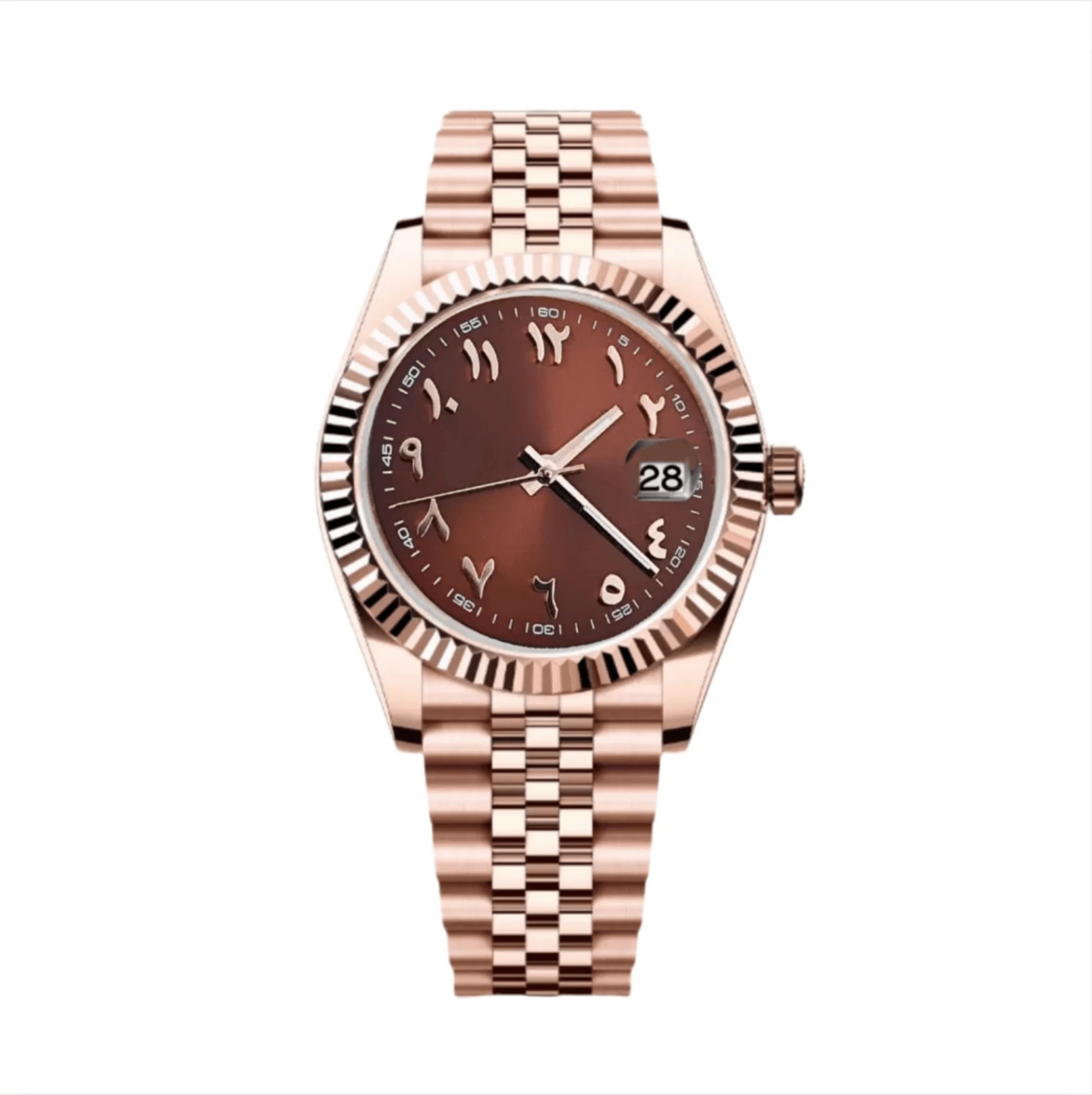 Classic Series - Arabic Dial Rose Gold Lux Edition Sapphire Crystal 316L Steel Kopie