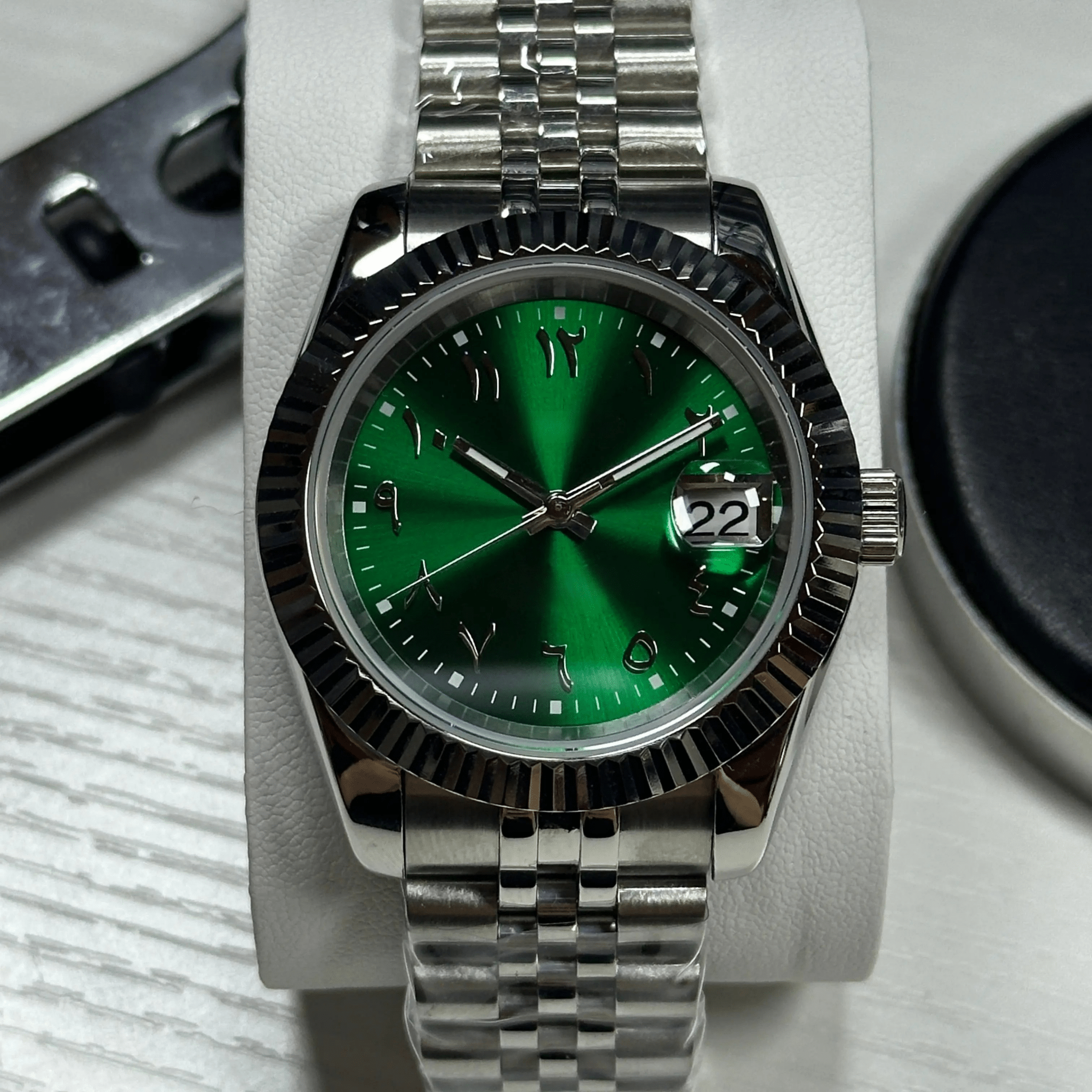 Classic Series - Green Arabic Dial Steel