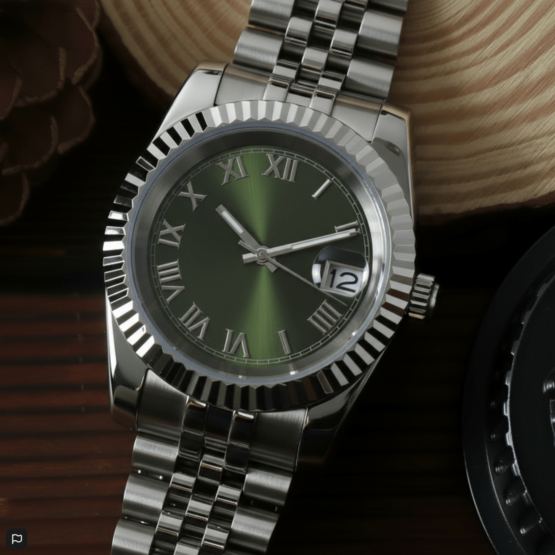 Classic Series - Green Roman Dial Steel