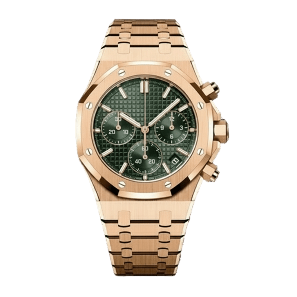 Chronograph Series - Integrated Rose Gold Green