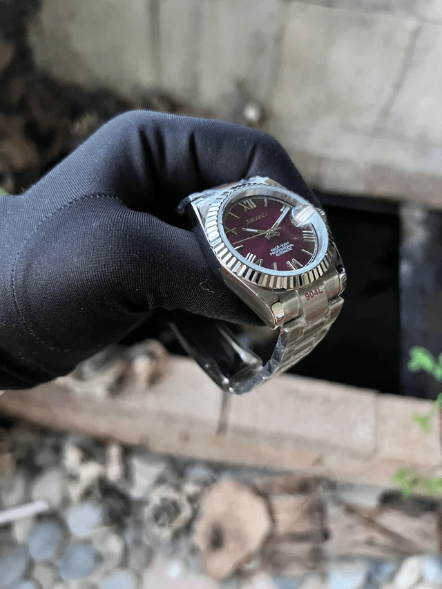 Classic Series - Bright Purple Roman Dial Steel Lux Edition