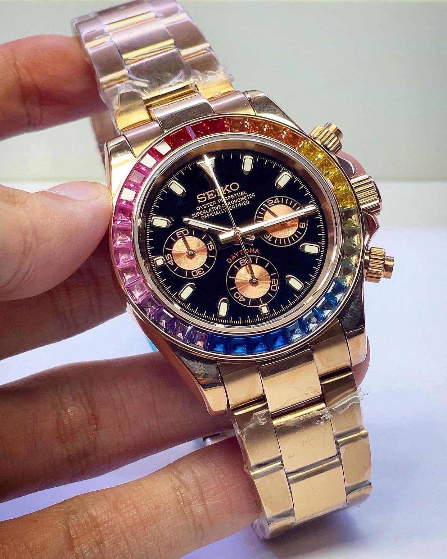 Chronograph Series - Rose Gold Rainbow