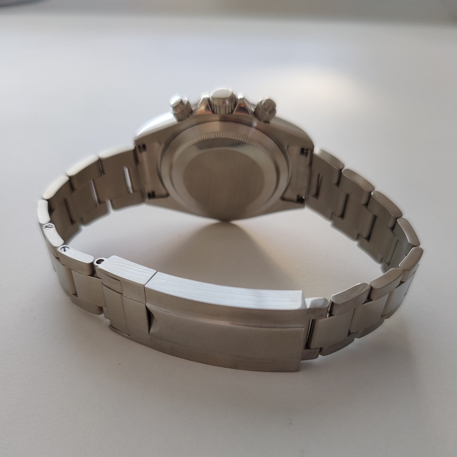 Chronograph Series - Steel Black Out Bezel White