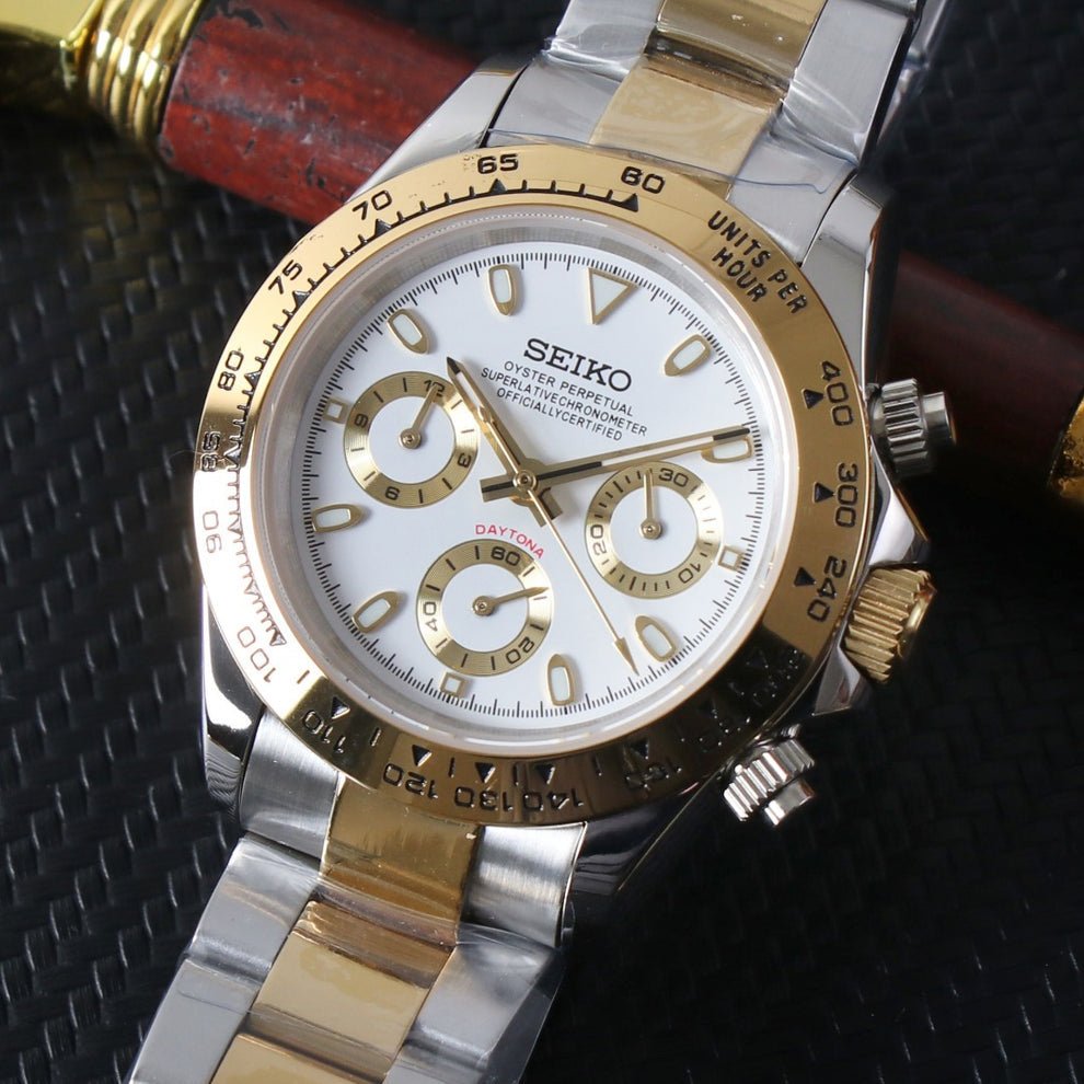 Chronograph Series - Twotone Gold White