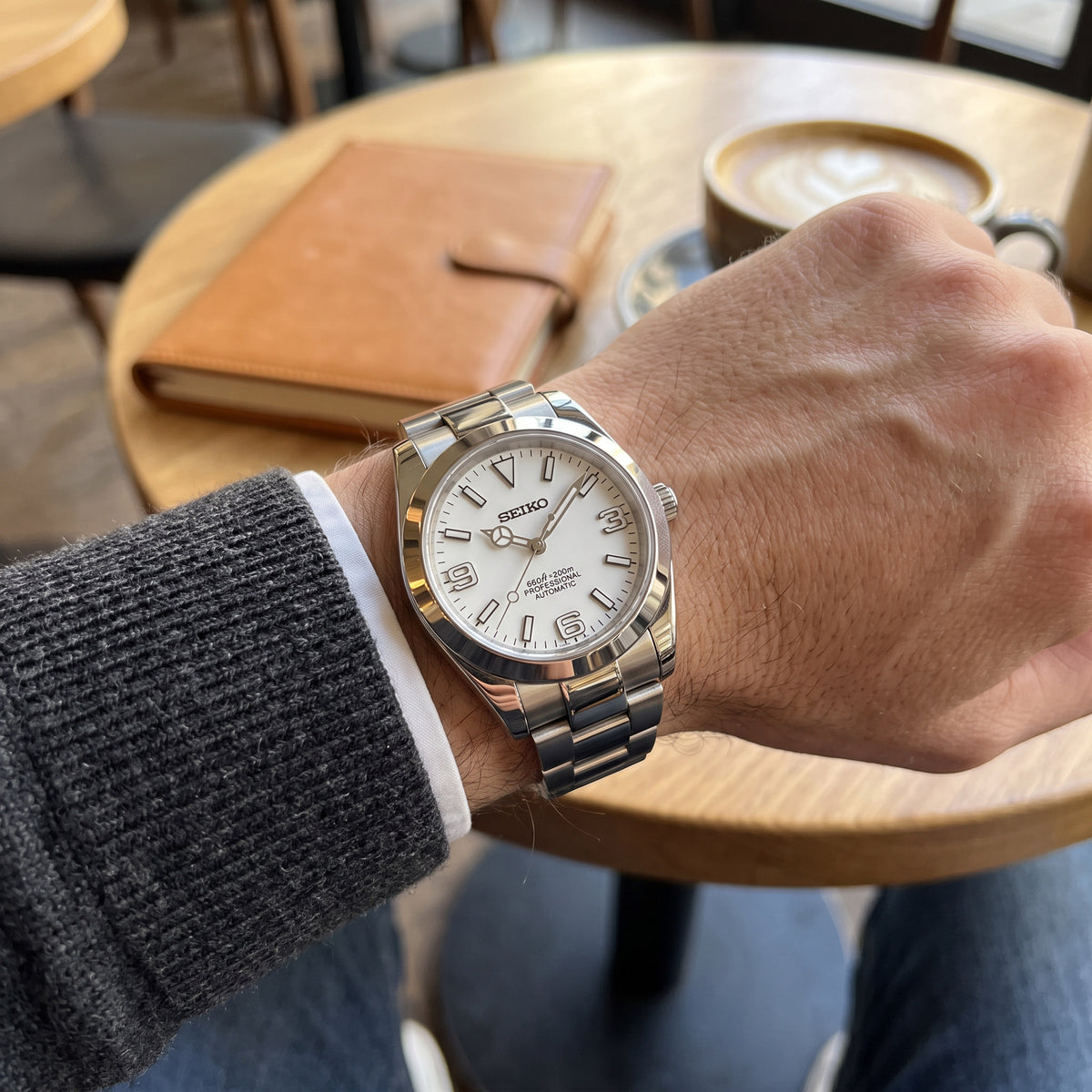 Date Mod – Steel · Silver Explorer Dial – Automatic – on-wrist view