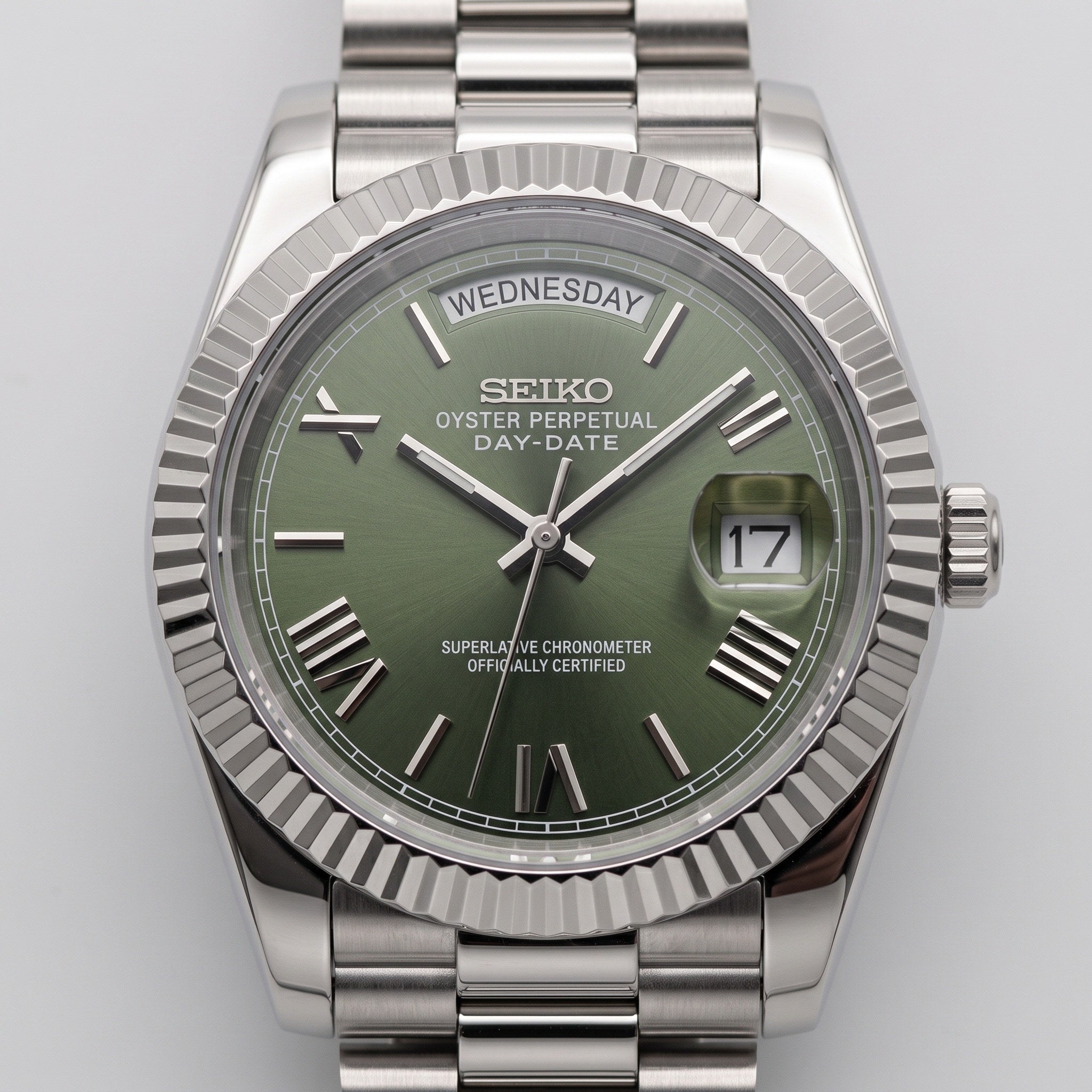 Day Mod – White Gold · Green Dial – 40mm – Automatic – dial detail