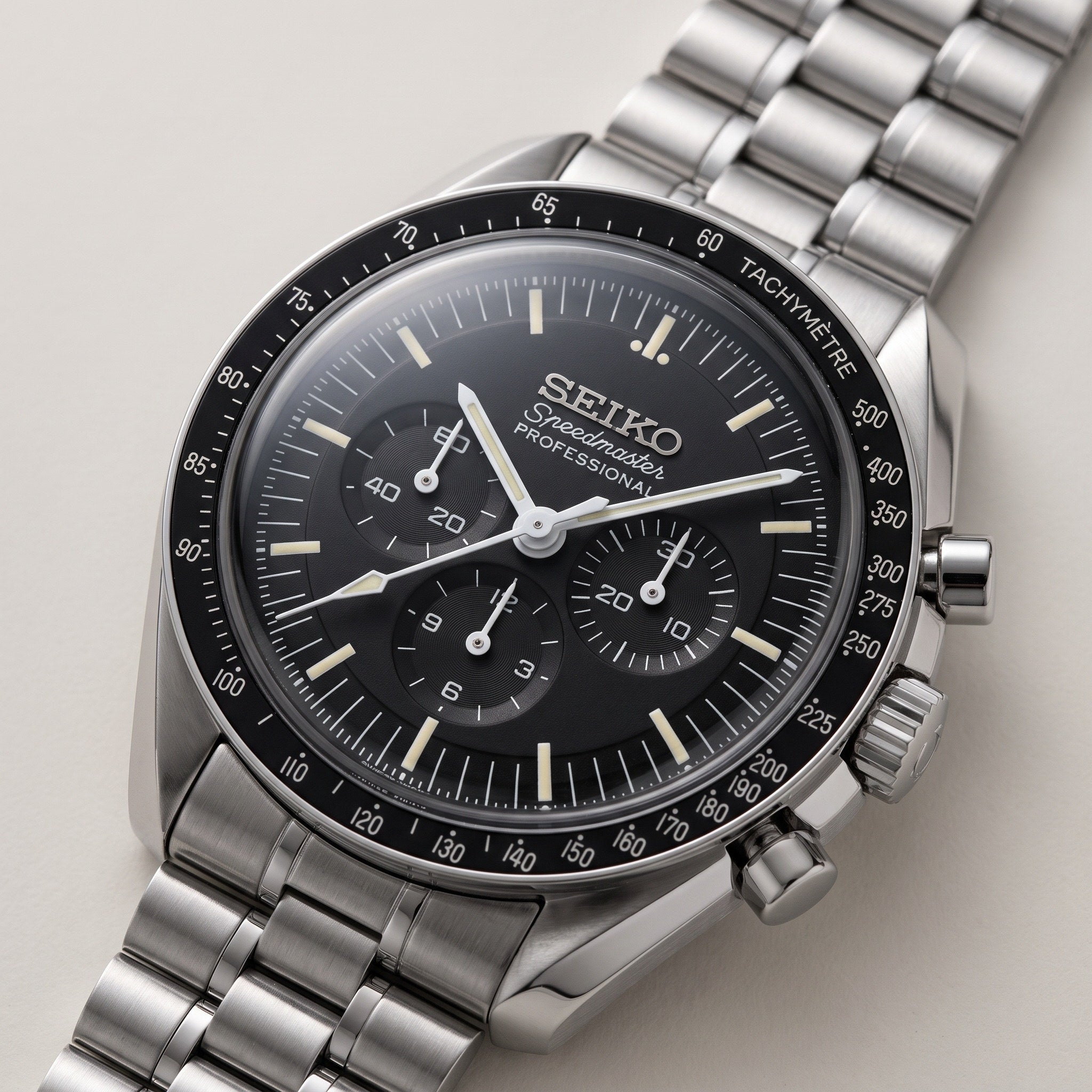 Moon Mod – Black Chronograph · Steel – 42mm – Chronograph – dial detail