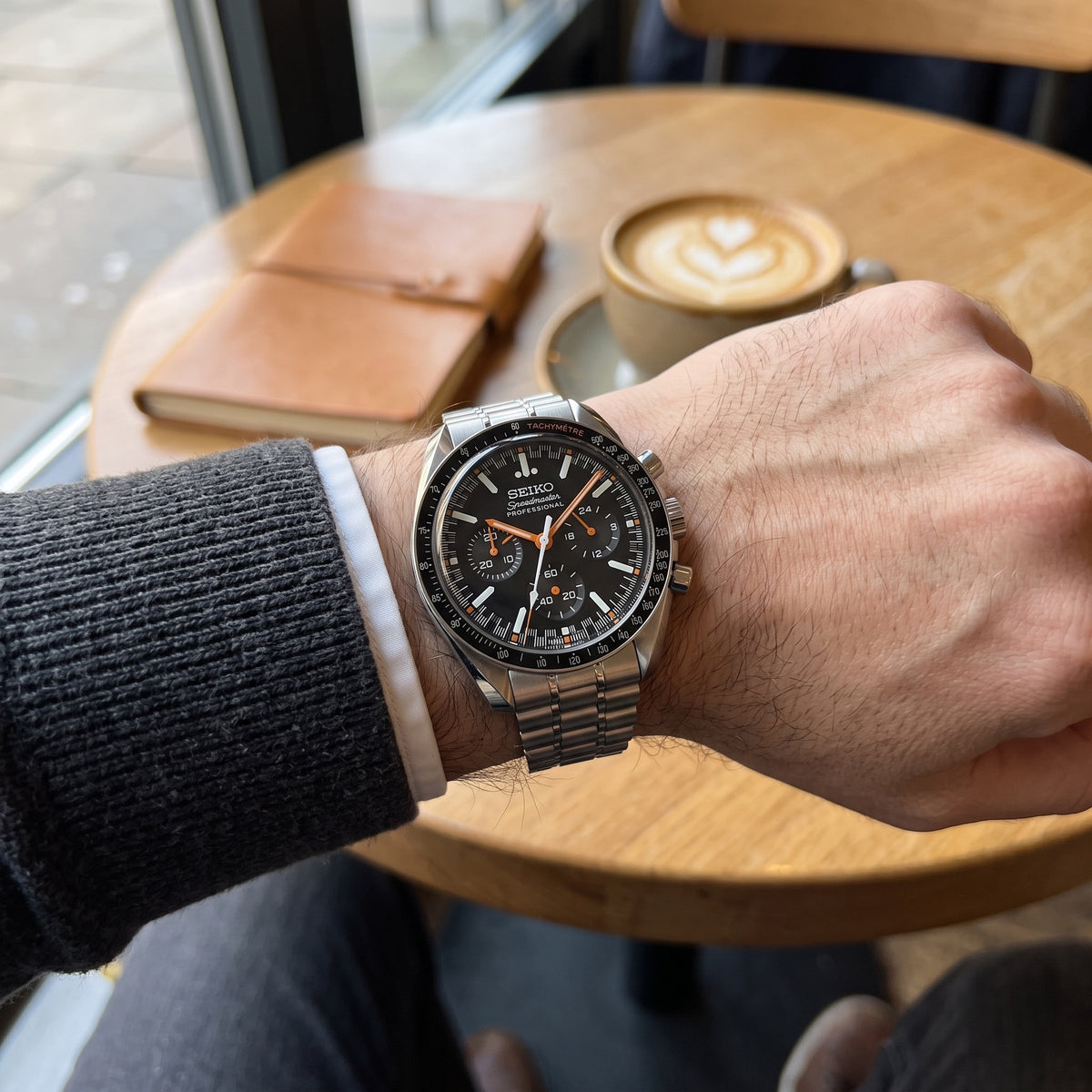 Moon Mod – Black Racing Chronograph – 42mm – Chronograph – on-wrist view