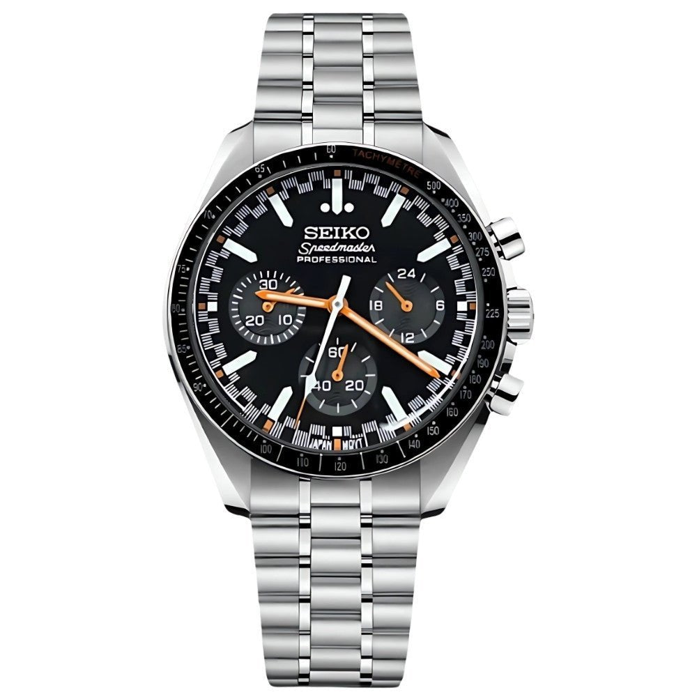Moon Mod – Black Racing Chronograph – 42mm – Chronograph - with Seiko logo