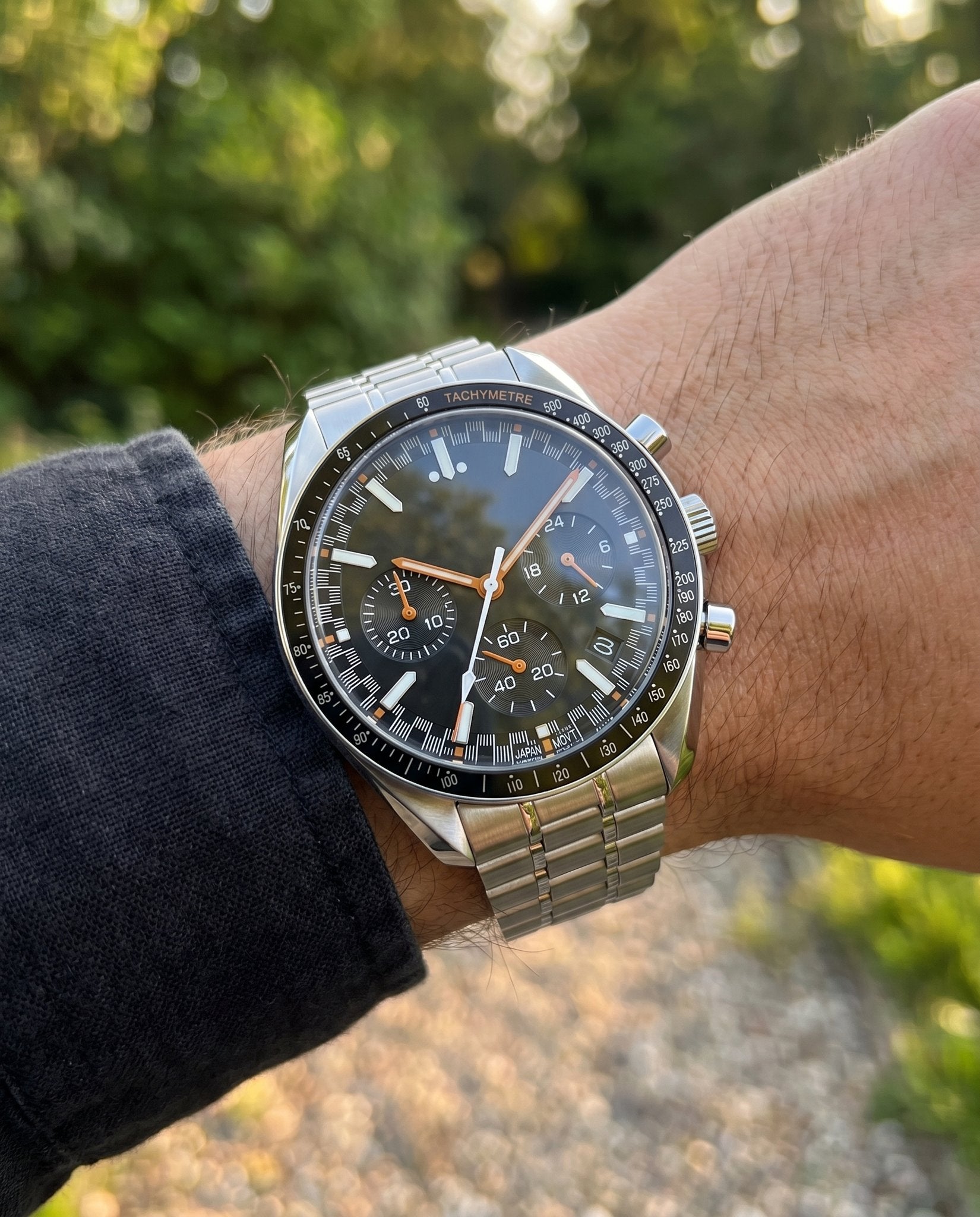 Moon Mod – Black Racing Chronograph – 42mm – Chronograph - on-wrist lifestyle