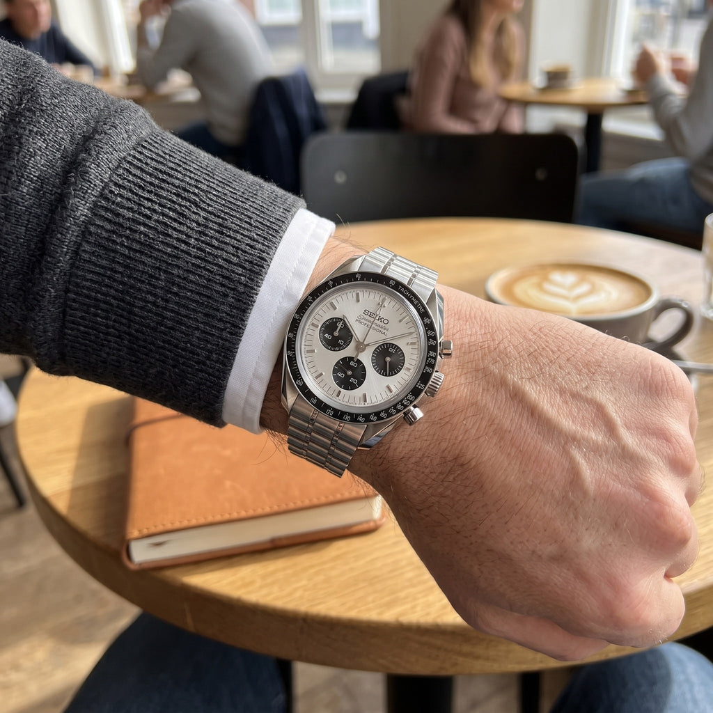 Moon Mod – Silver Panda Chronograph – 42mm – Chronograph – on-wrist view