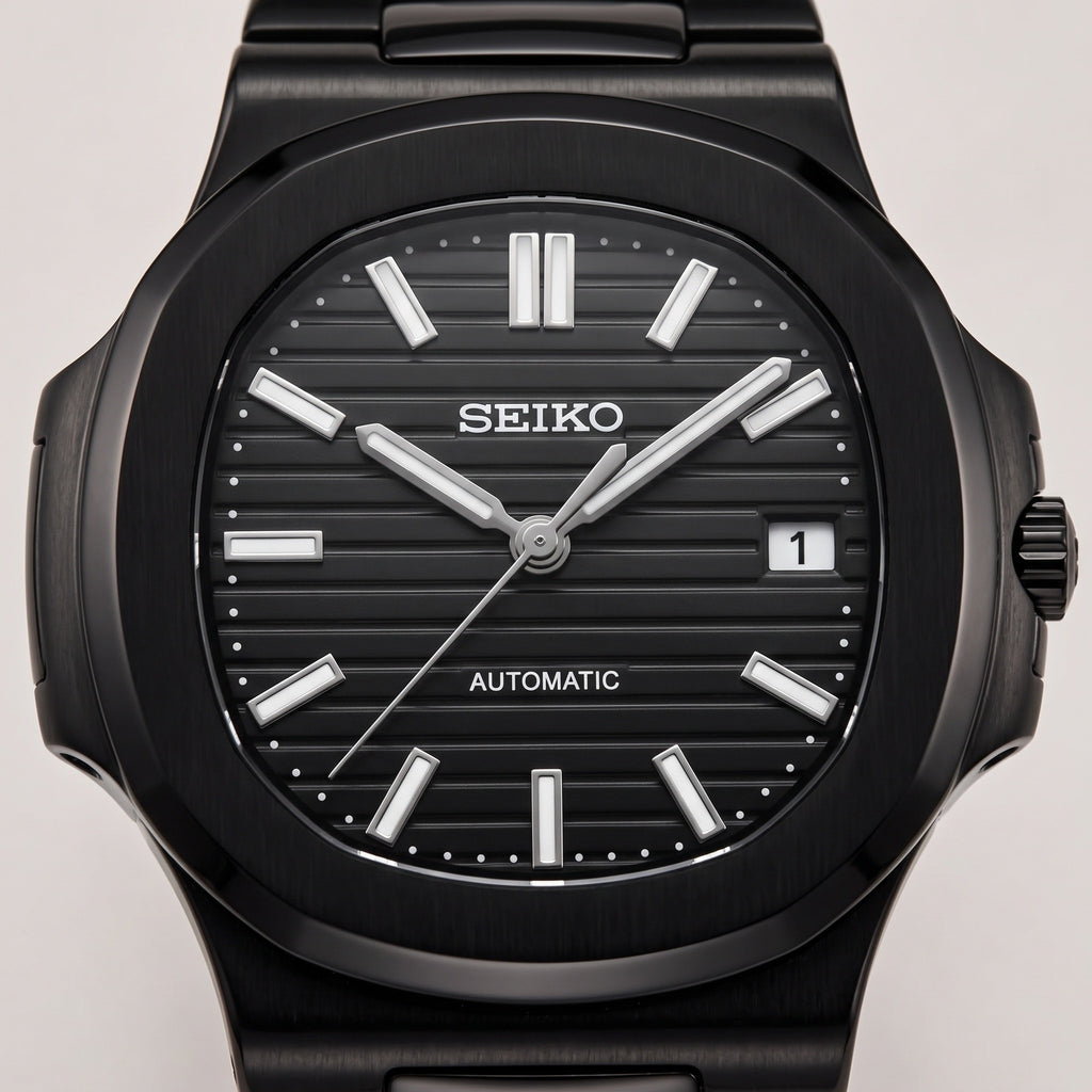 Naut Mod – Black PVD · Black Dial · Rubber – 41mm – Automatic – dial detail