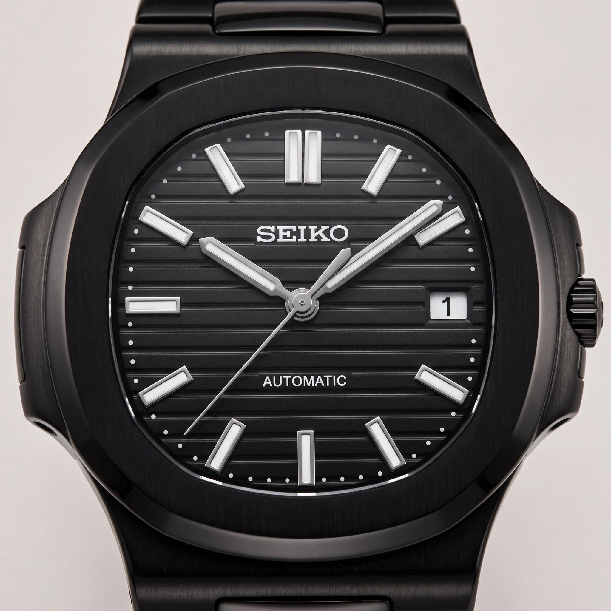Naut Mod – Black PVD · Black Dial · Rubber – 41mm – Automatic – dial detail