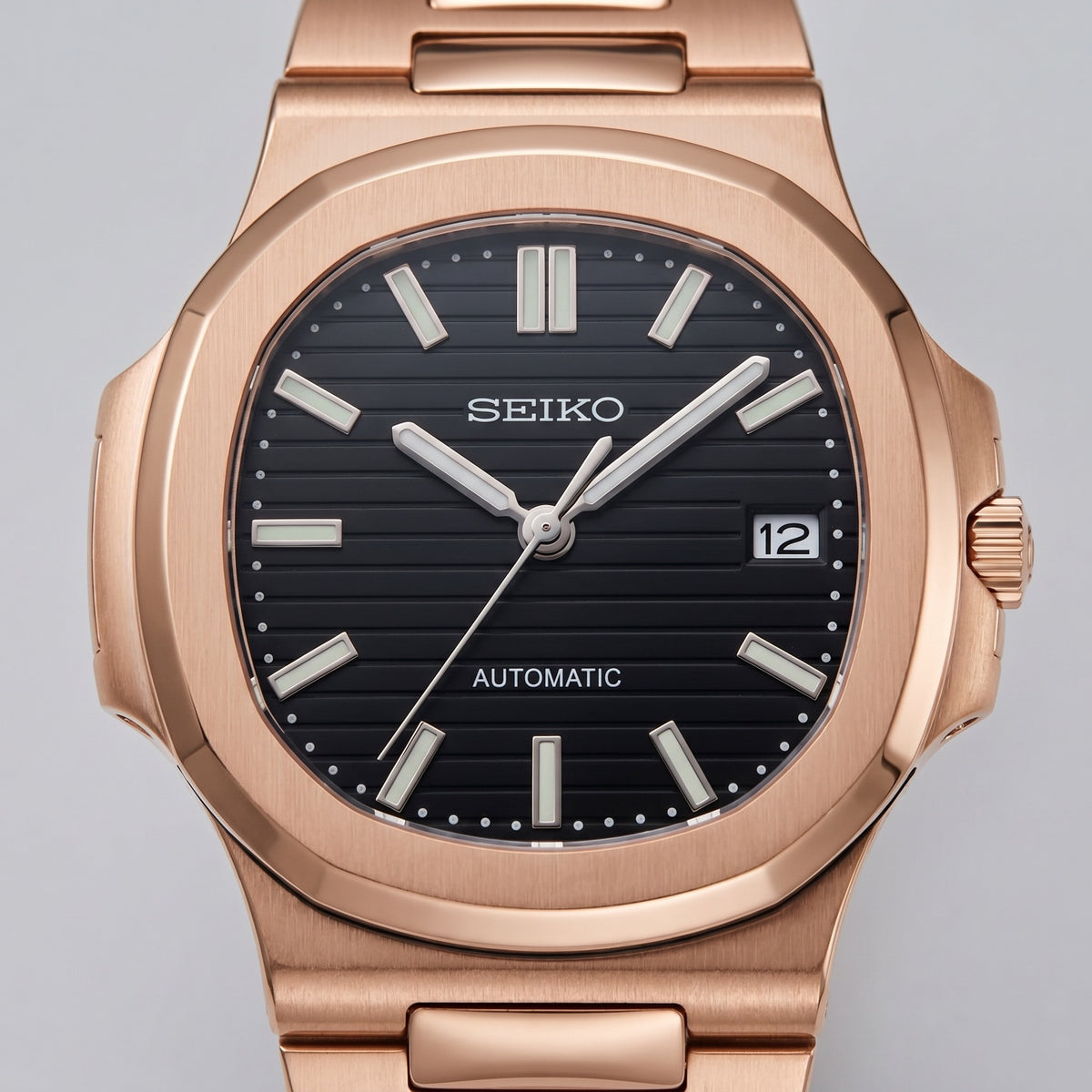 Naut Mod – Rose Gold · Black Dial – 41mm – Automatic – dial detail