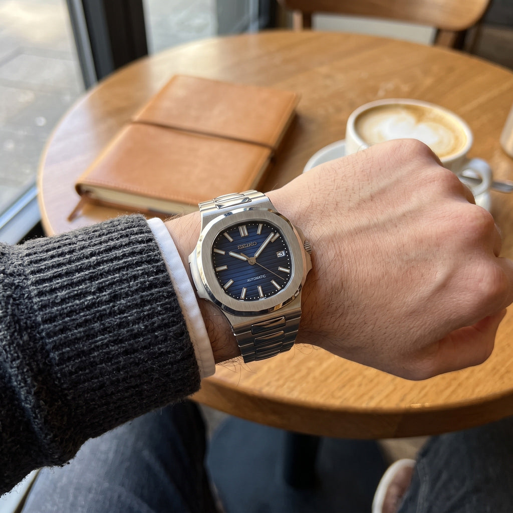 Naut Mod – Steel · Blue Dial – 41mm – Automatic – on-wrist view
