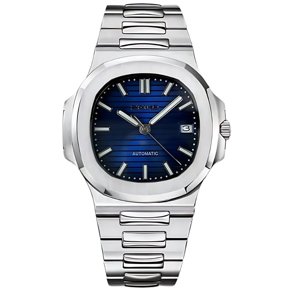 Naut Mod – Steel · Blue Dial – 41mm – Automatic — with Seiko logo
