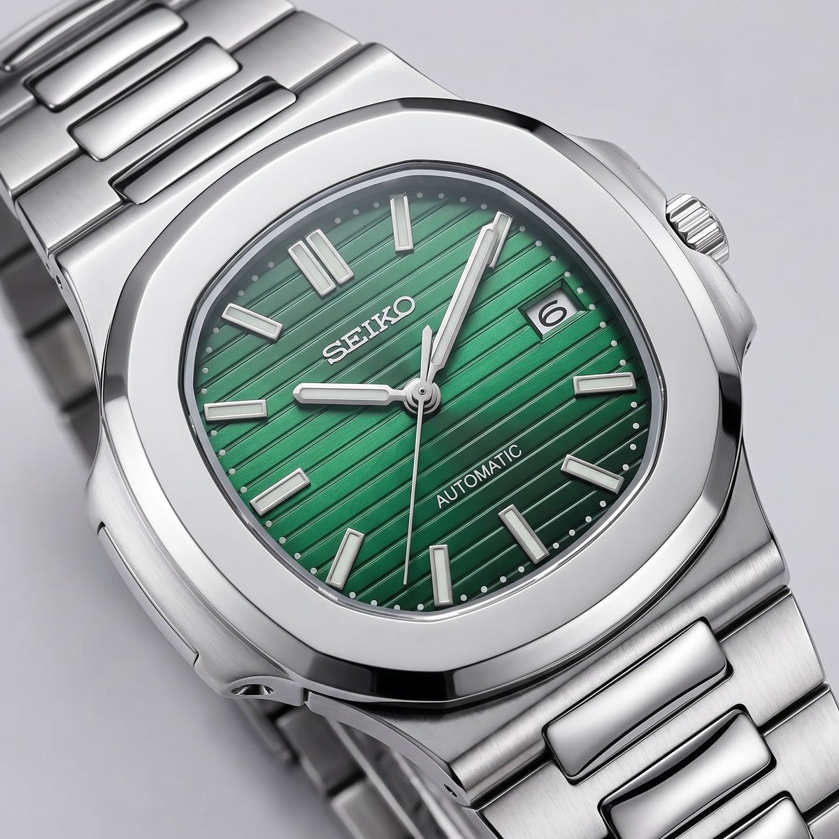 Naut Mod – Steel · Green Dial II – 41mm – Automatic – dial detail