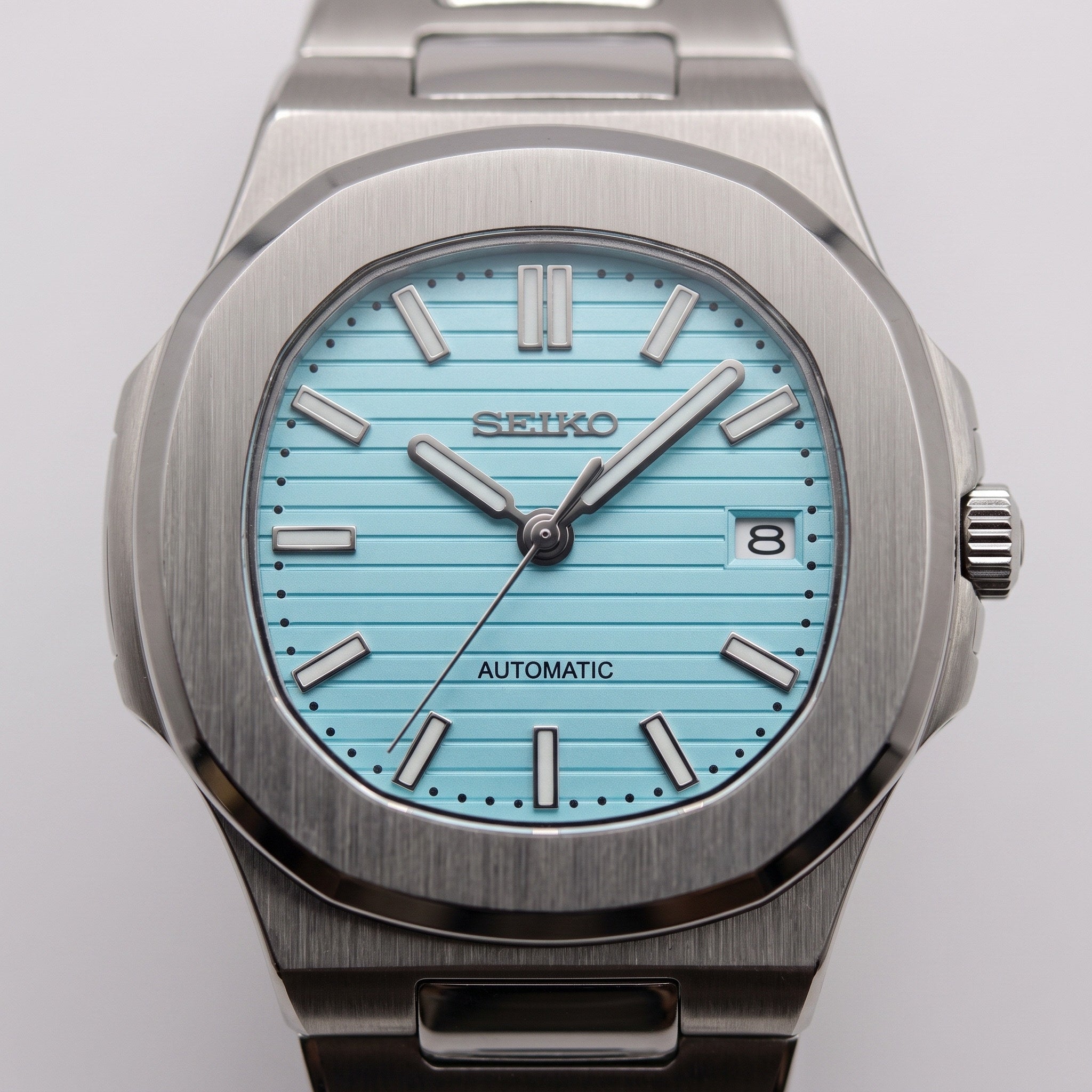 Naut Mod – Steel · Ice-Blue Dial – 41mm – Automatic – dial detail