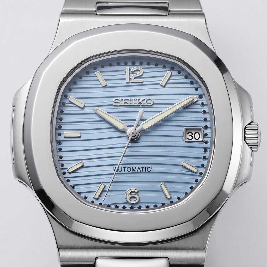 Naut Mod – Steel · Light Blue Dial – 41mm – Automatic – dial detail