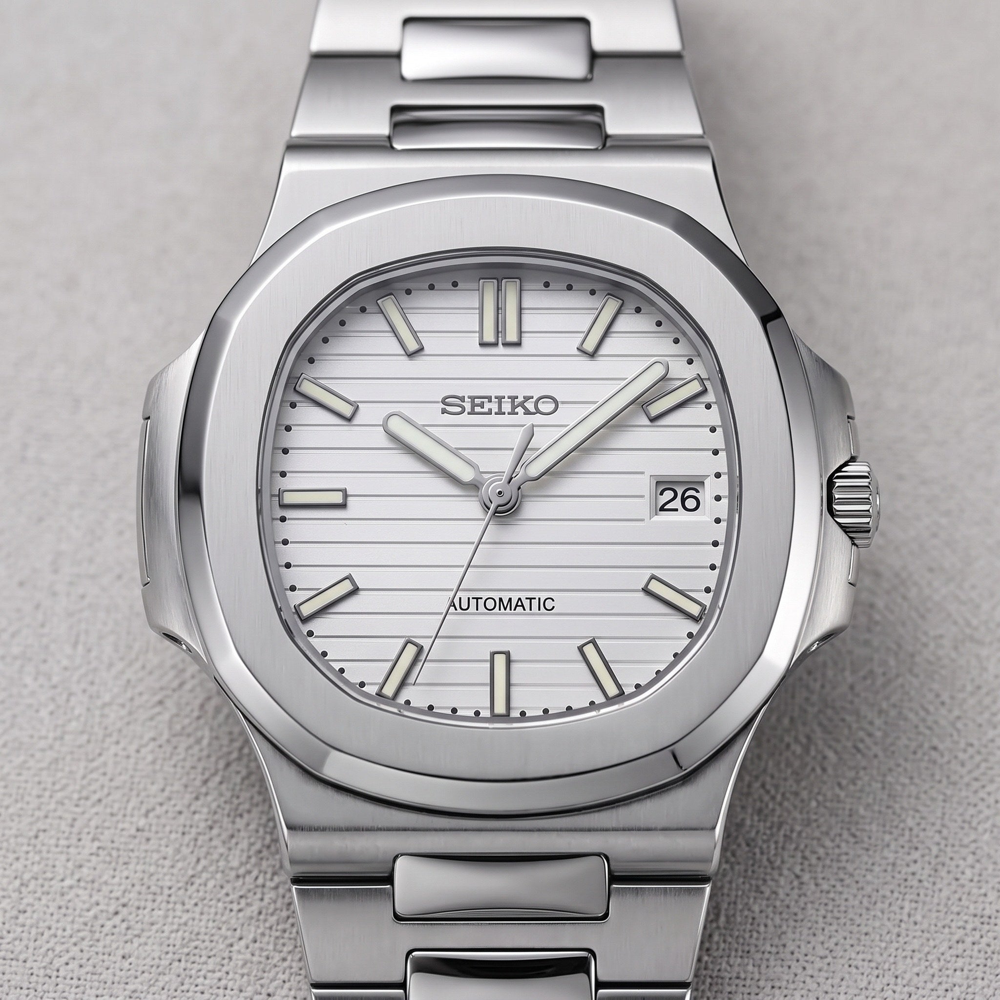 Naut Mod – Steel · White Dial – 41mm – Automatic – dial detail