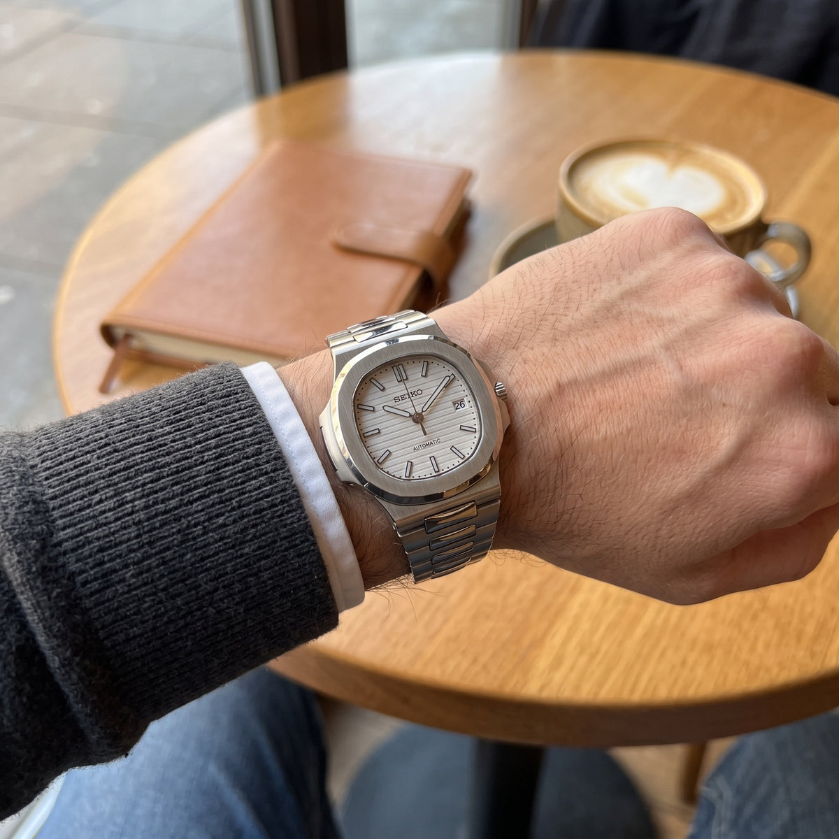 Naut Mod – Steel · White Dial – 41mm – Automatic – on-wrist view