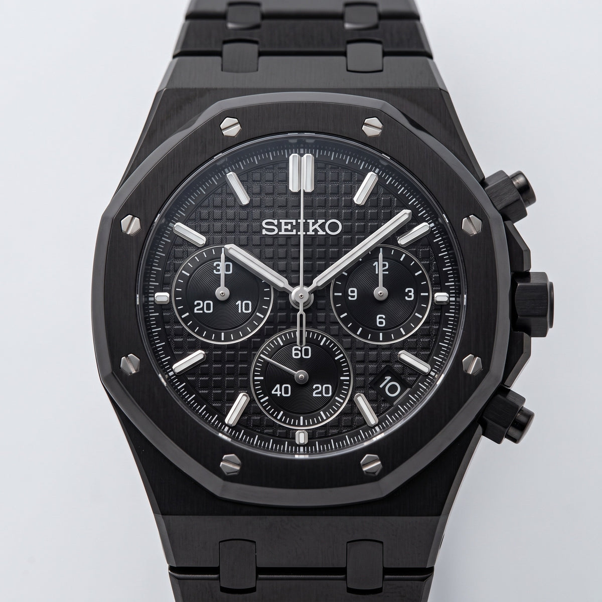 Oak Mod – Black PVD · Black Chronograph – 41mm – Chronograph – dial detail
