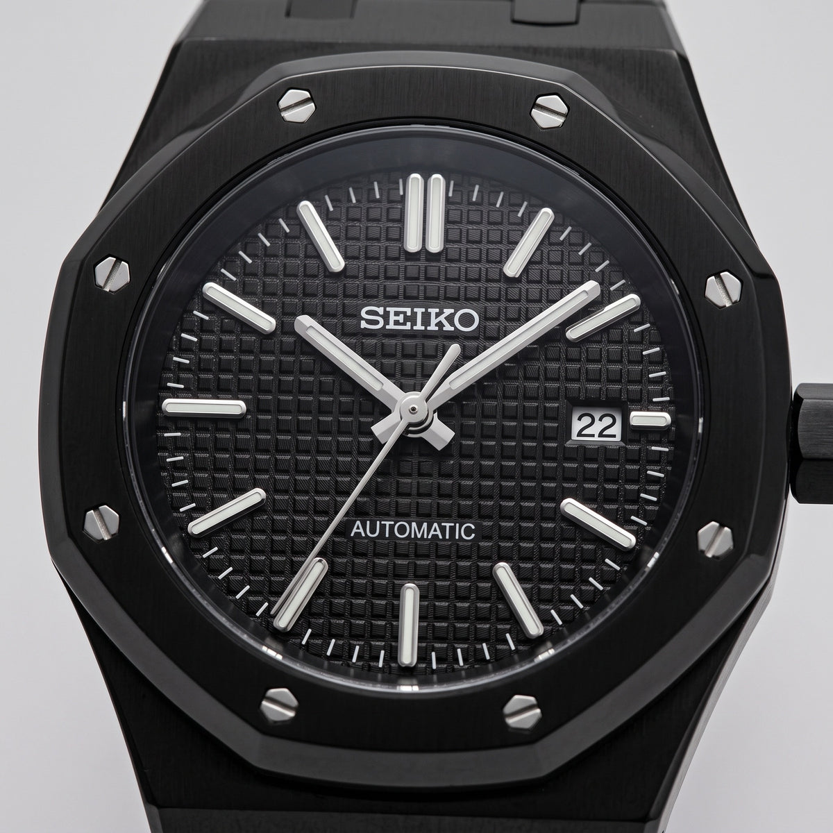 Oak Mod – Black PVD · Black Dial – 41mm – Automatic – dial detail