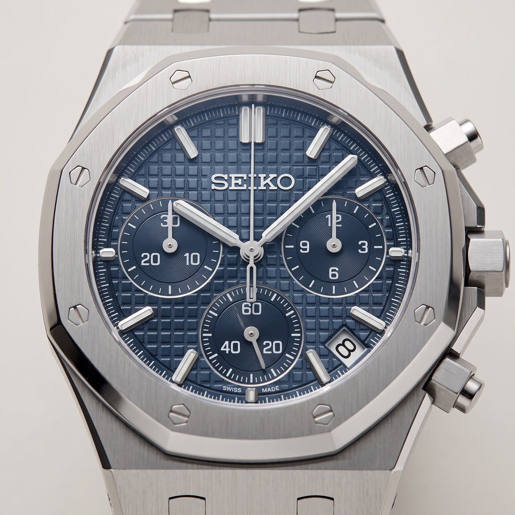 Oak Mod – Steel · Blue Chronograph II – 41mm – Chronograph – dial detail