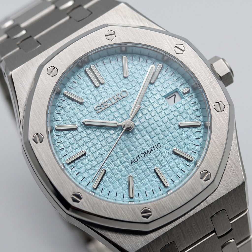Oak Mod – Steel · Light Blue Chronograph – 41mm – Chronograph – dial detail