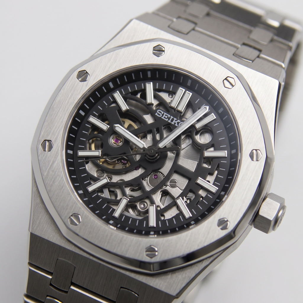 Oak Mod – Steel · Open-Heart Dial – 41mm – Automatic – dial detail