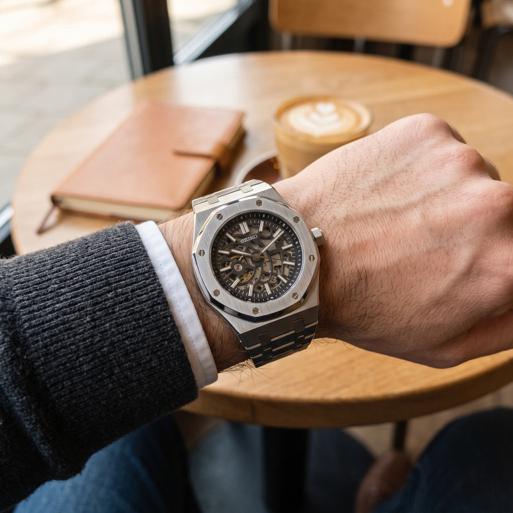 Oak Mod – Steel · Open-Heart Dial – 41mm – Automatic – on-wrist view