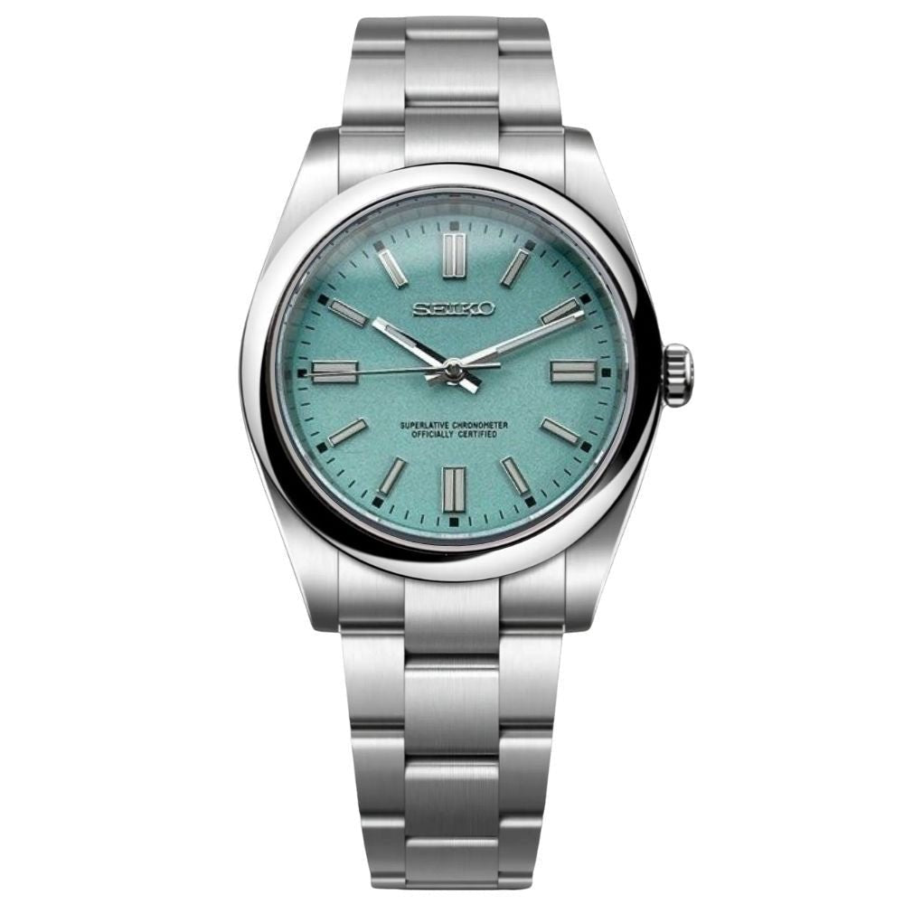 Oyst Mod – Turquoise Dial – 39mm – Automatic - with Seiko logo