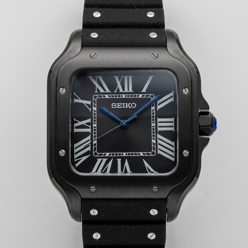 Seiktos Mod – Black Black Dial – 38mm – Automatic – dial detail