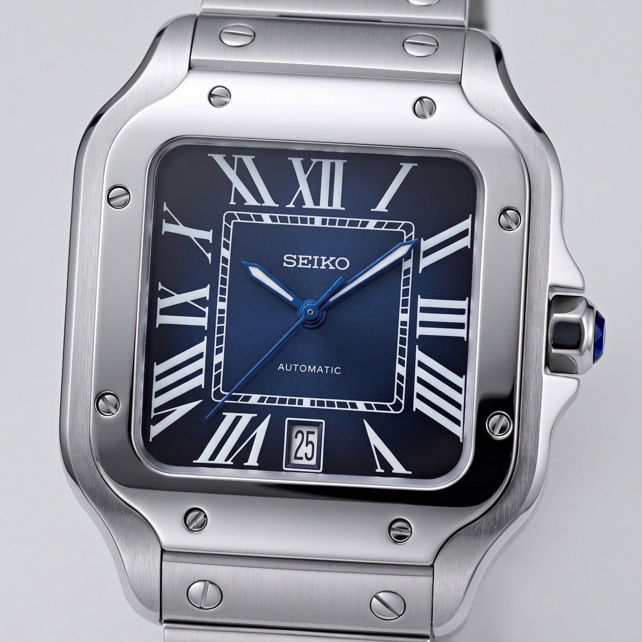 Seiktos Mod – Blue Dial – 38mm – Automatic – dial detail