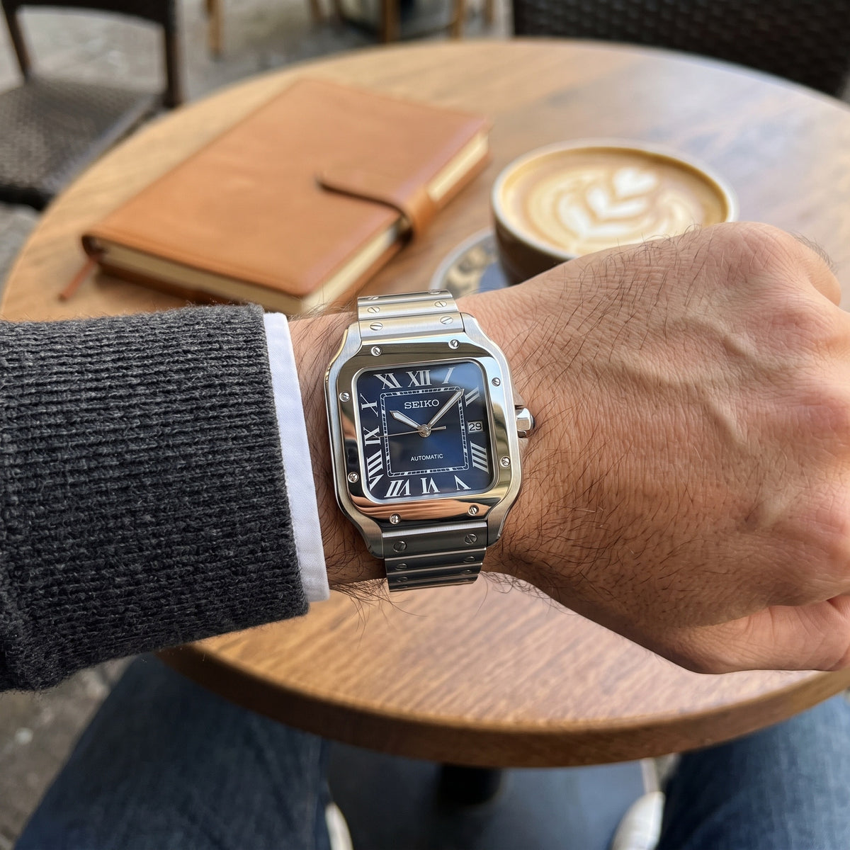 Seiktos Mod – Blue Dial – 38mm – Automatic – on-wrist view