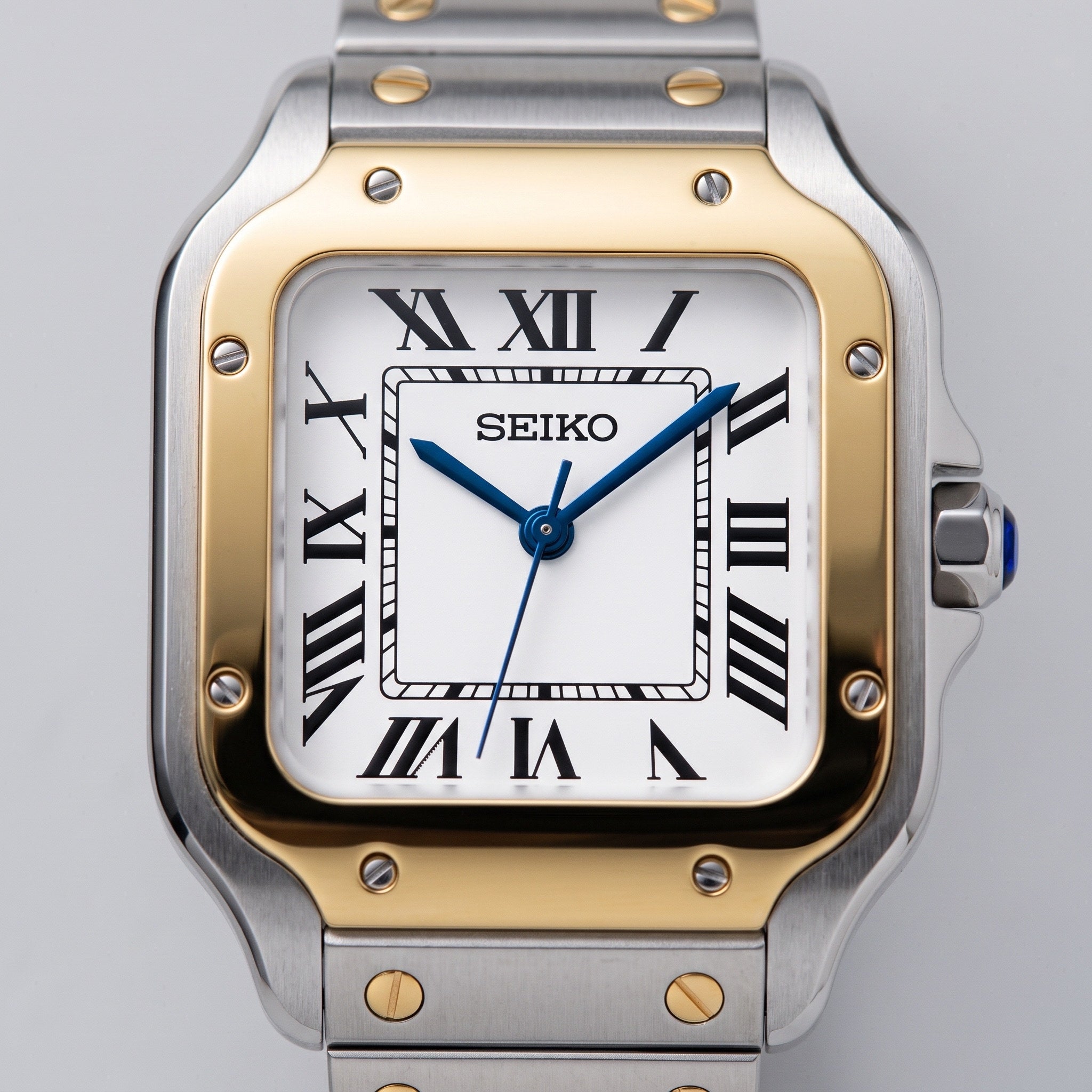 Seiktos Mod – Two-Tone Gold Silver Dial – 38mm – Automatic – dial detail